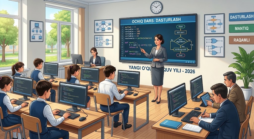 Informatika fanidan ochiq dars bo'lib o'tdi
