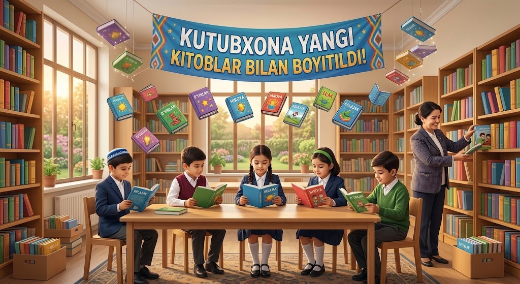 Kutubxona yangi kitoblar bilan boyitildi